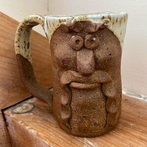 Vintage Mustache Protector Coffee Mug Ugly Face Mug Right Hand